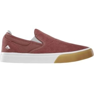 Emerica wino g6 Slip-On Skate Shoes in Burgundy Suede with Gum Sole